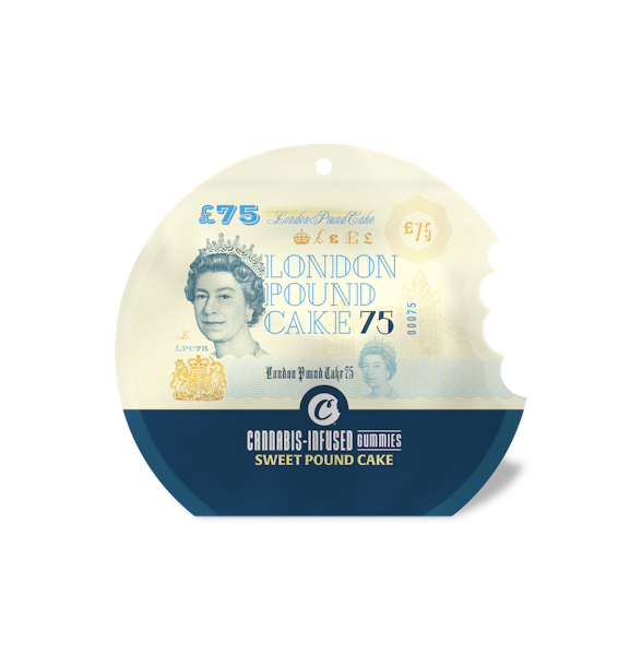 Cookies - London Pound Cake 75 - THC - Edible - Cannabis Infused Gummies - Edible - 10ct Bag - 100mg - CA